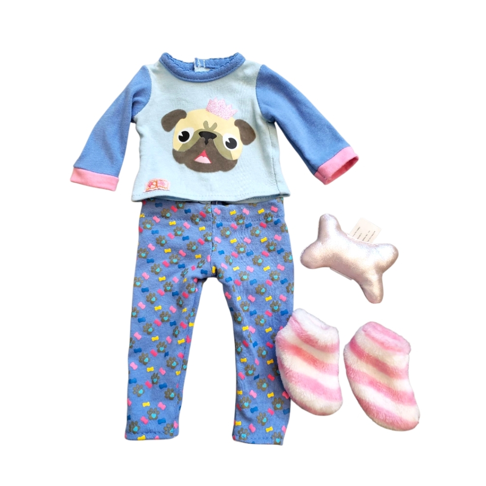 Our Generation Pug-Jama Party Dog Outfit Set